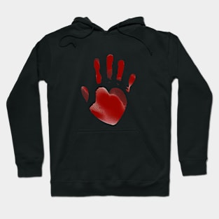 My heart on my hand Hoodie